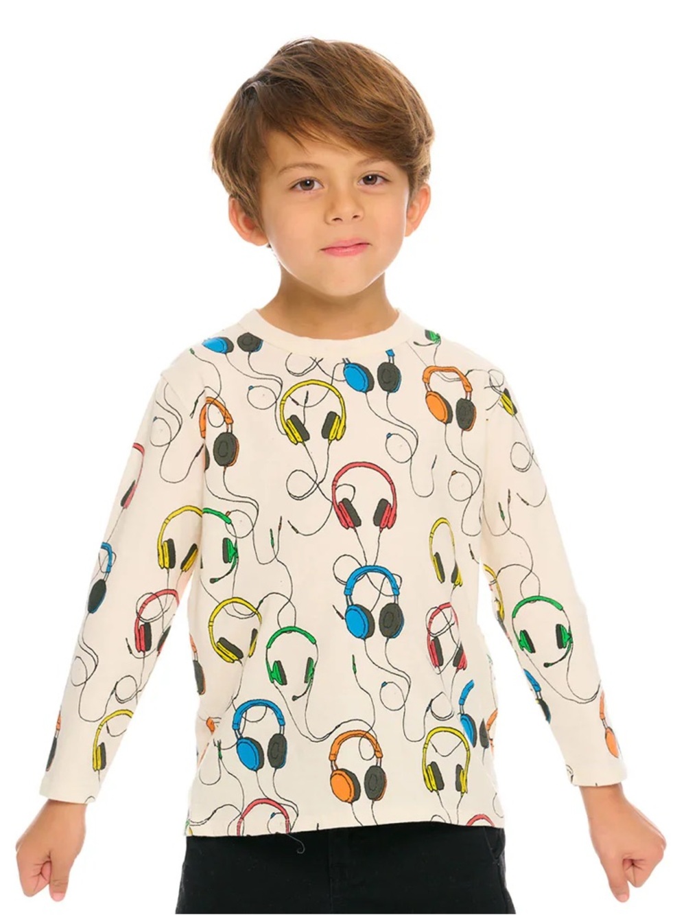 Boys Chaser headphones long sleeve shirt